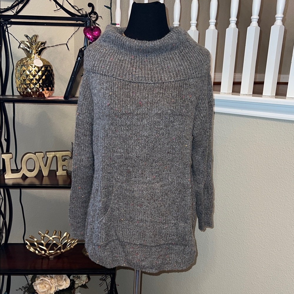 Preswick & Moore Cozy Gray Cowl Neck Sweater